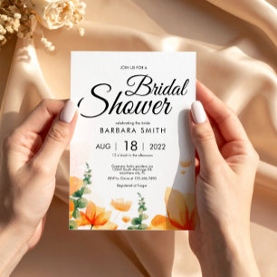 Boho Elegant wildflower floral bridal shower Postcard