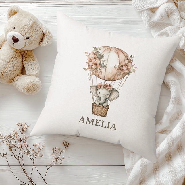 Boho Elephant Hot Air Balloon Nursery Cushion (Creator Uploaded)