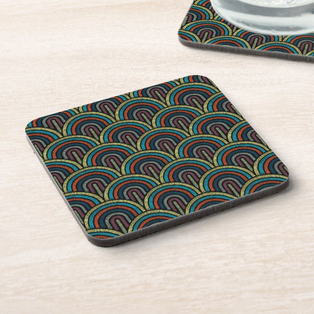 Boho Embroidery Arch Pattern Coaster  (Left Side)