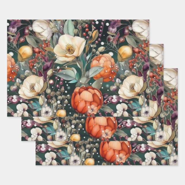 BOHO ENCHANTING FLORAL DECOUPAGE DECORATIVE PAPER (Set)