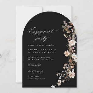Boho Engagement Party Wildflower Invitation Card