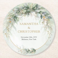 Boho eucalyptus greenery foliage gold oval arch