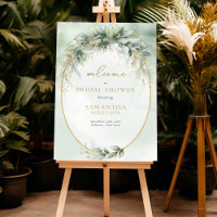 Boho eucalyptus greenery gold Bridal Welcome