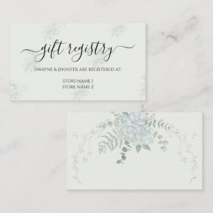 Boho Eucalyptus Greenery Summer Wedding Enclosure Card