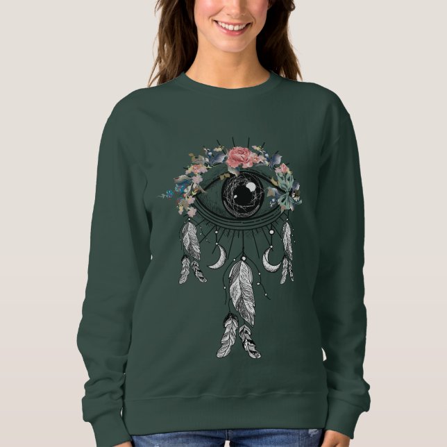 Boho Evil Eye Dreamcatcher Sweater (Front)