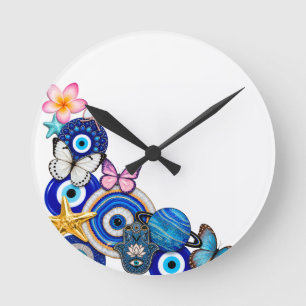 Boho evil protection Wall Clock