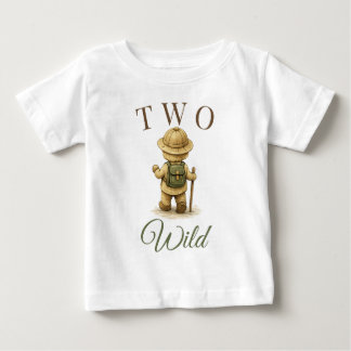 Boho Explorer Bear Birthday Design Baby T-Shirt