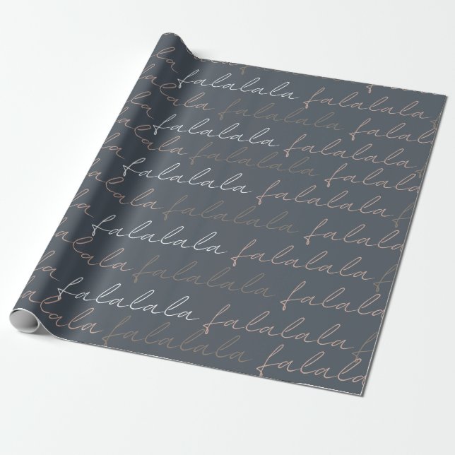 Boho Falalala Grey & Pink Wrapping Paper Sheets (Unrolled)
