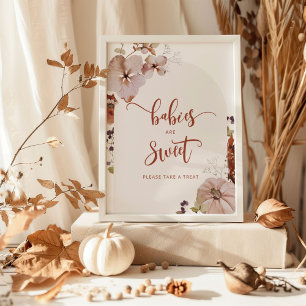 Boho fall arch babies are sweet poster