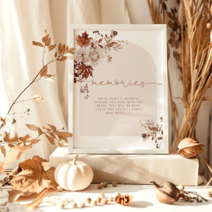 Boho fall arch memories with the bride poster