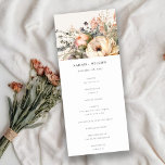 Boho Fall Autumn Floral Bunch Wedding Program Invitation<br><div class="desc">Boho Watercolor Autumn Floral Bunch Theme Collection.- it's an elegant script watercolor Illustration of boho fall flowers perfect for your fall autumn and country boho wedding & parties. It’s very easy to customise,  with your personal details. If you need any other matching product or customisation,  kindly message via Zazzle.</div>