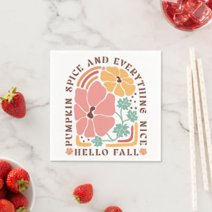 Boho Fall Autumn Quote Napkin
