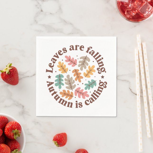 Boho Fall Autumn Quote  Napkin (Insitu)