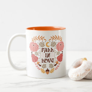 Boho Fall Autumn Quote Two-Tone Coffee Mug