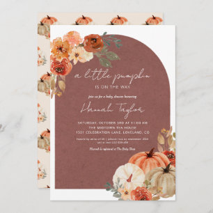 Boho Fall Baby Shower A Little Pumpkin Invitation