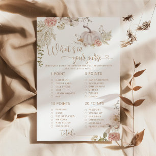 Boho fall bridal what's in your purse game