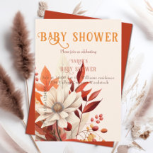 Boho fall floral Baby shower