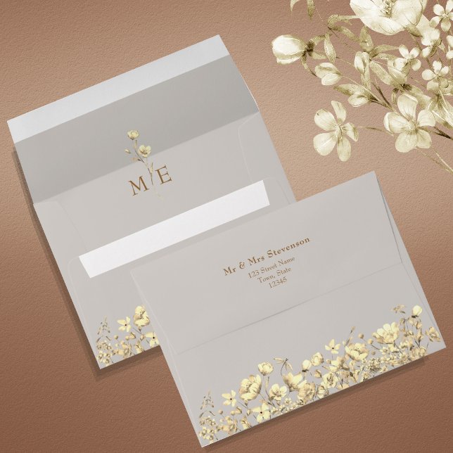 Boho Fall Floral Wedding Envelope (Creator Uploaded)