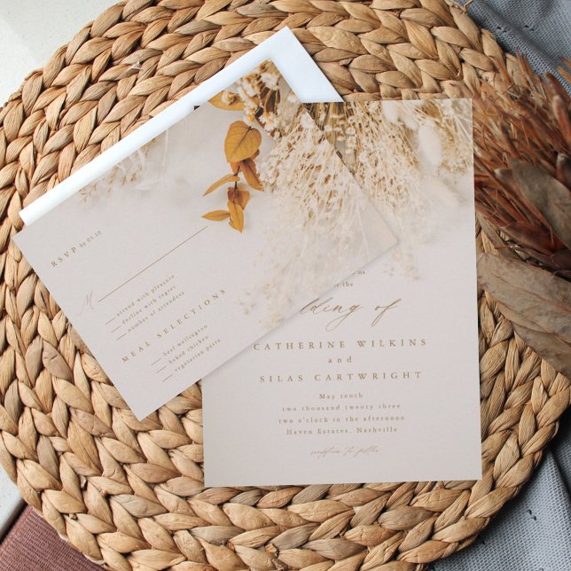 Boho Fall Flowers RSVP Card (Creator Uploaded)