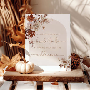  Boho fall help the busy bride Address an Envelope Poster