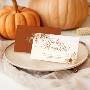 Boho fall how big mummy's belly enclosure card