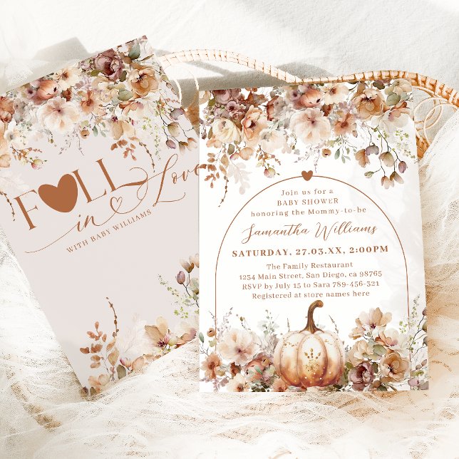 Boho Fall in love Wildflower Baby Shower Invitation (Creator Uploaded)