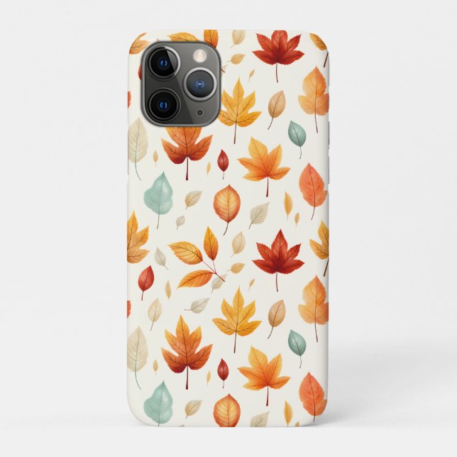 Boho Fall Leave Pattern Autumn's Beauty with Style Case-Mate iPhone Case (Back)