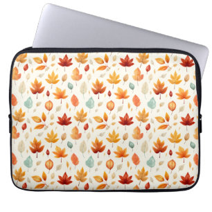 Boho Fall Leave Pattern Autumn's Beauty with Style Laptop Sleeve