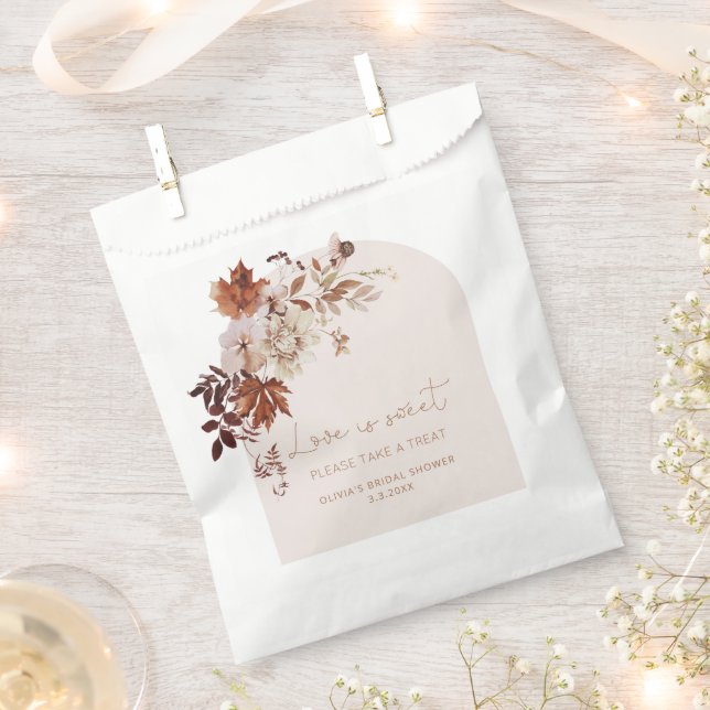 Boho fall love is sweet take a treat favour bags (Clipped)