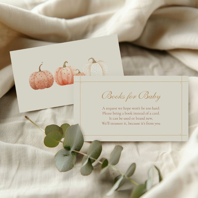 Boho Fall Polka Dot Pumpkins Books for Baby Enclosure Card (Creator Uploaded)