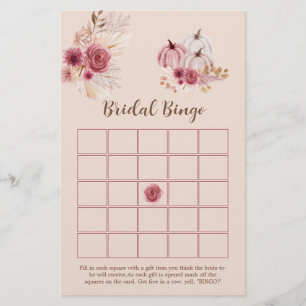 Boho Fall Pumpkin Bridal Shower Game