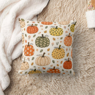 Boho Fall Pumpkin Cushion