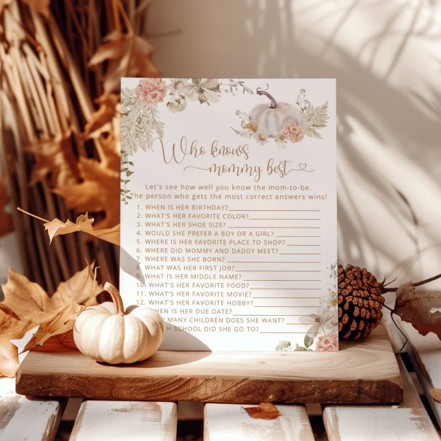 Boho fall pumpkin floral Who knows mummy best (Creator Uploaded)