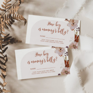 Boho fall pumpkin how big mummy's belly enclosure card