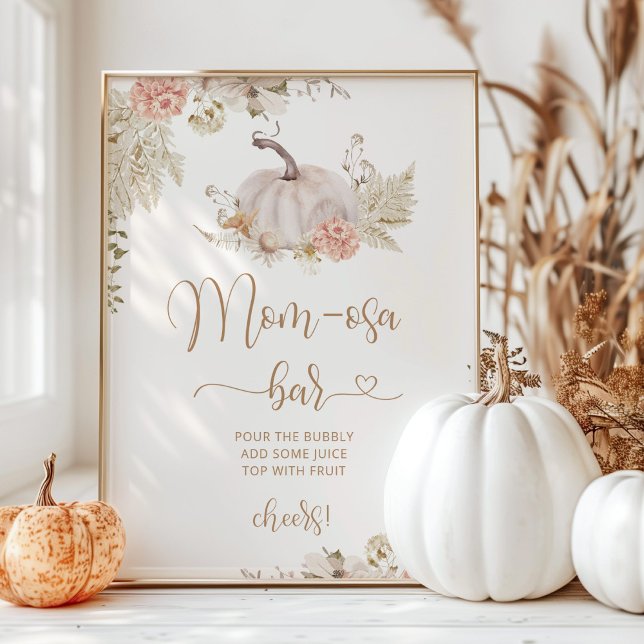 Boho fall pumpkin mum-osa bar  poster (Creator Uploaded)