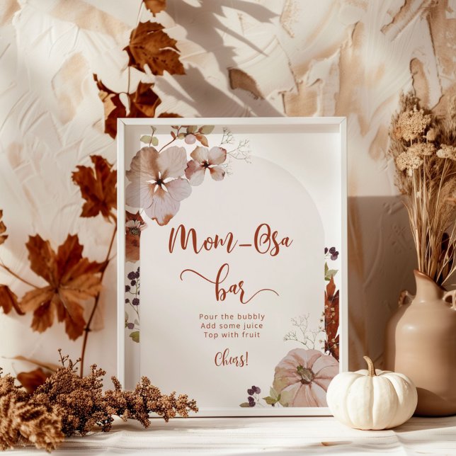 Boho fall pumpkin mum-osa bar  poster (Creator Uploaded)
