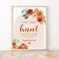 Boho Fall Pumpkin Tiny Baby Hunt Baby Shower Game