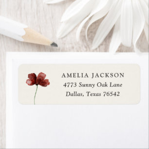 Boho Fall Wildflower Baby Shower Return Address