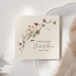 Boho Fall Wildflower Bridal Shower Napkin<br><div class="desc">Add a finishing touch to your bridal shower decor with these elegant napkins,  featuring wildflowers in warm colours.</div>