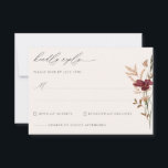 Boho Fall Wildflower Vintage Wedding RSVP Card<br><div class="desc">RSVP in vintage style with our Fall Wildflower RSVP Card. This charming card captures the essence of autumn and features intricate illustrations of wildflowers. The wildflower design and elegant vintage typography add an extra touch of sophistication. Request the presence of your loved ones and set the tone for a memorable...</div>