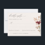 Boho Fall Wildflower Vintage Wedding RSVP Card<br><div class="desc">RSVP in vintage style with our Fall Wildflower RSVP Card. This charming card captures the essence of autumn and features intricate illustrations of wildflowers. The wildflower design and elegant vintage typography add an extra touch of sophistication. Request the presence of your loved ones and set the tone for a memorable...</div>