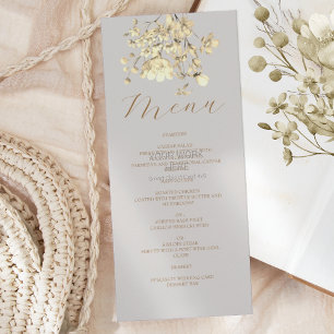 Boho Fall Wildflower Wedding Menu