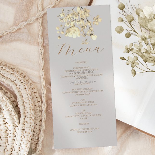 Boho Fall Wildflower Wedding Menu (Creator Uploaded)
