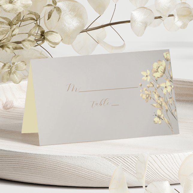 Boho Fall Wildflower Wedding Place Card (Creator Uploaded)
