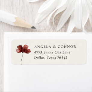 Boho Fall Wildflower Wedding Return Address