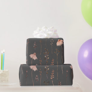 Boho Fall Wildflowers Wrapping Paper