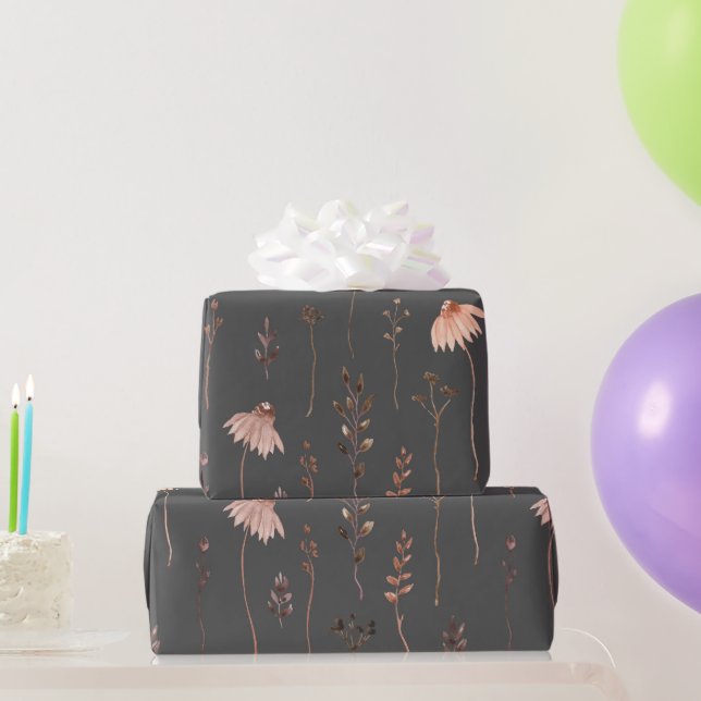Boho Fall Wildflowers Wrapping Paper (Party Gifts)