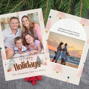 Boho family or business Christmas holiday card