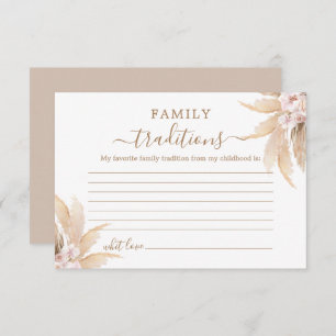 Boho Family Traditions Baby Shower card