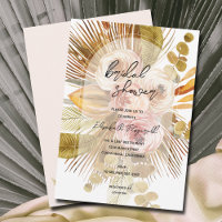 Boho Fan Palms Roses Bridal Shower